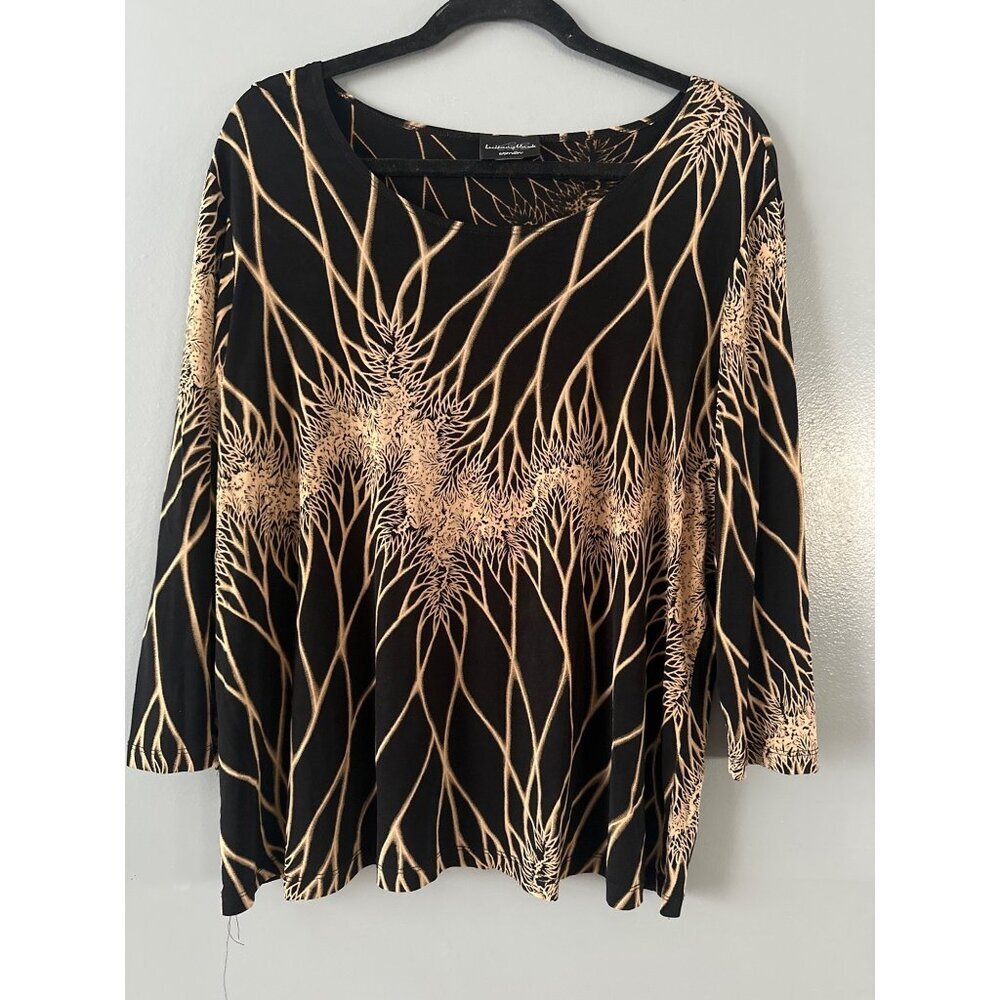 Brittany Black Size 2X Black Classic Top Old Money Academia Capsule Wardrobe